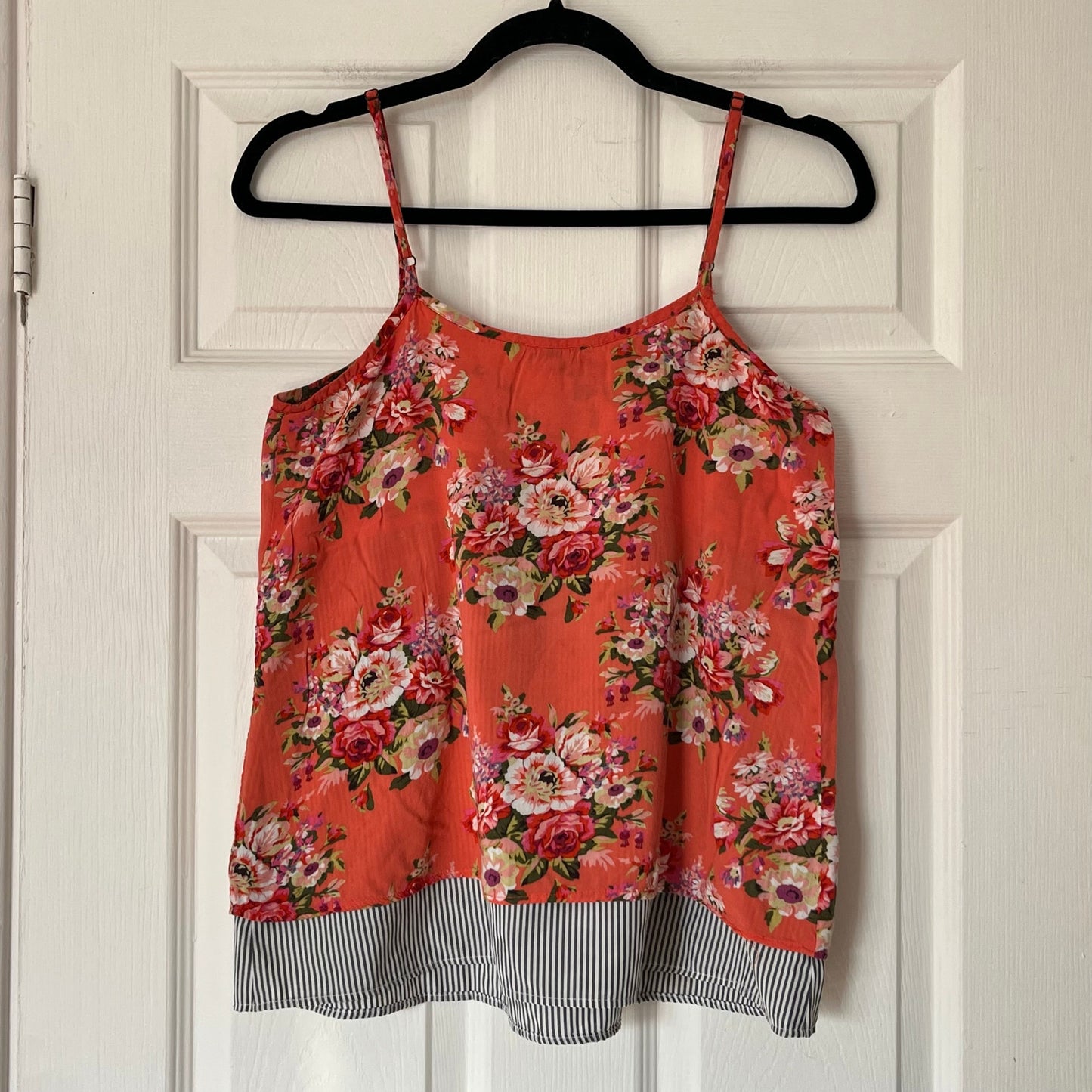 Hive & Honey Floral / Striped Layered Cami Top - Size M