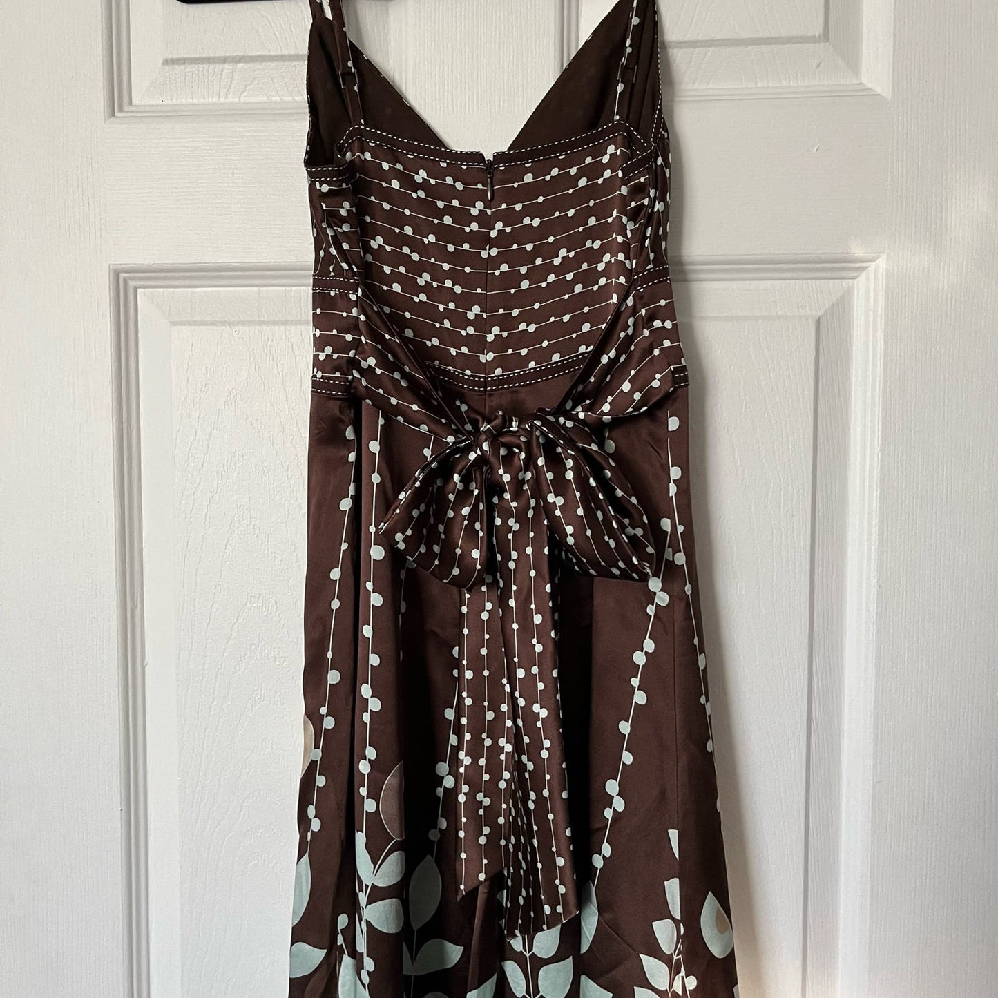 Ted Baker Satin Flower Print Dress - Size 4