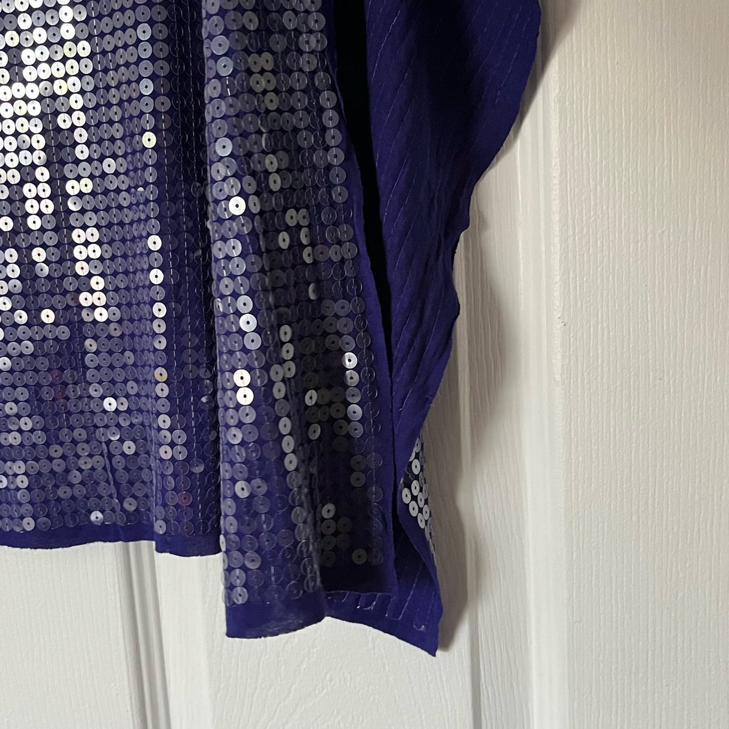 Wilster Sequin Purple Draped Top - Size S