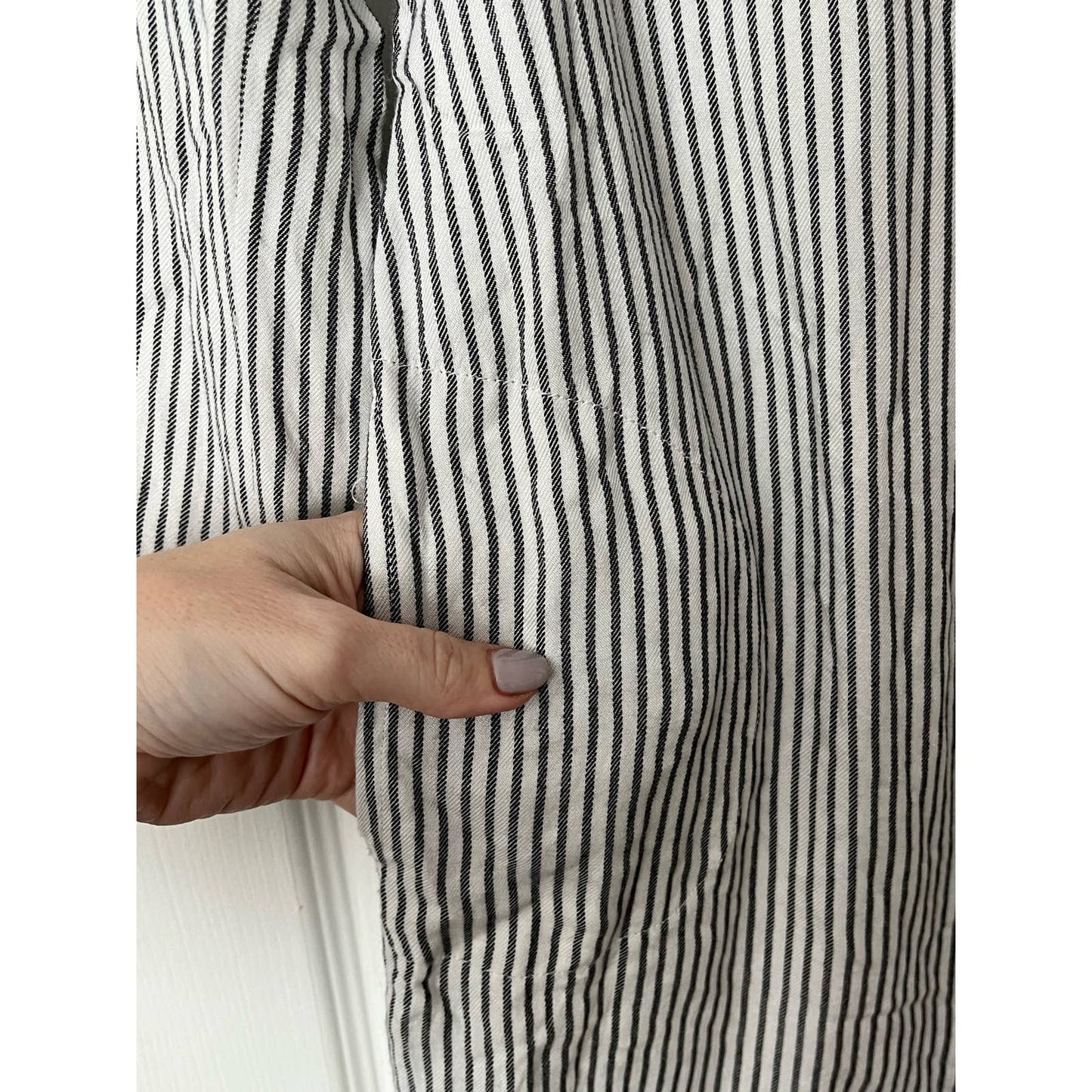 Soft Pinstripe Shirt Dress - Size S