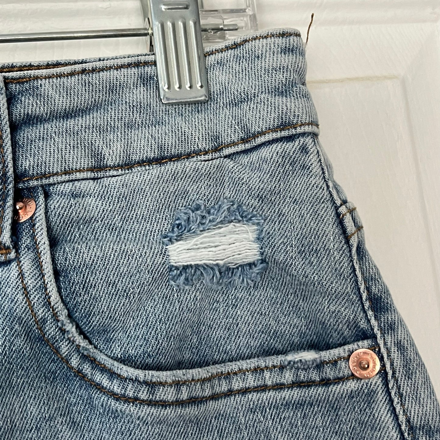 H&M &denim Knee-Length Denim Cutoff Skirt - Size 8