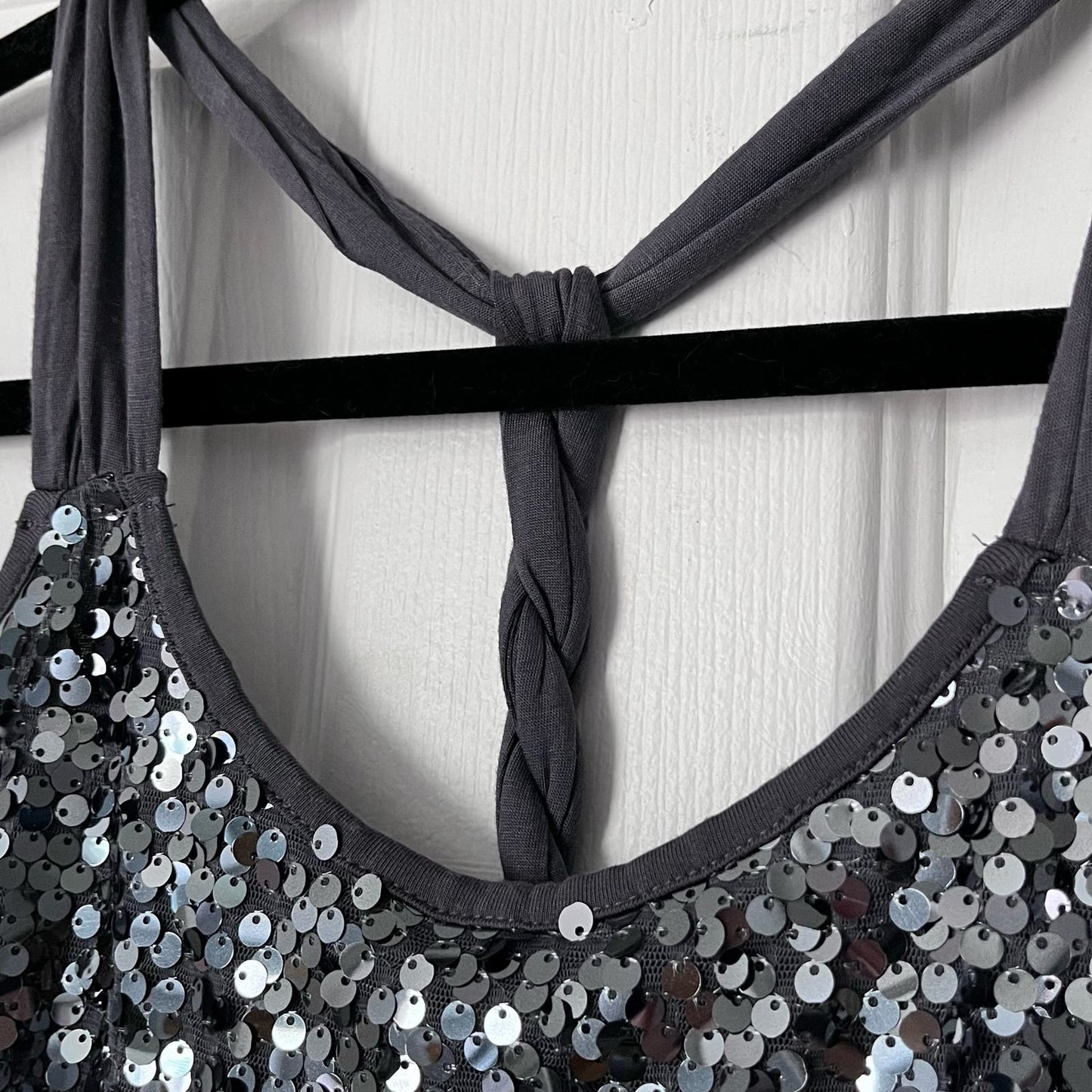 Express Charcoal Pailette Tank Top - Size S
