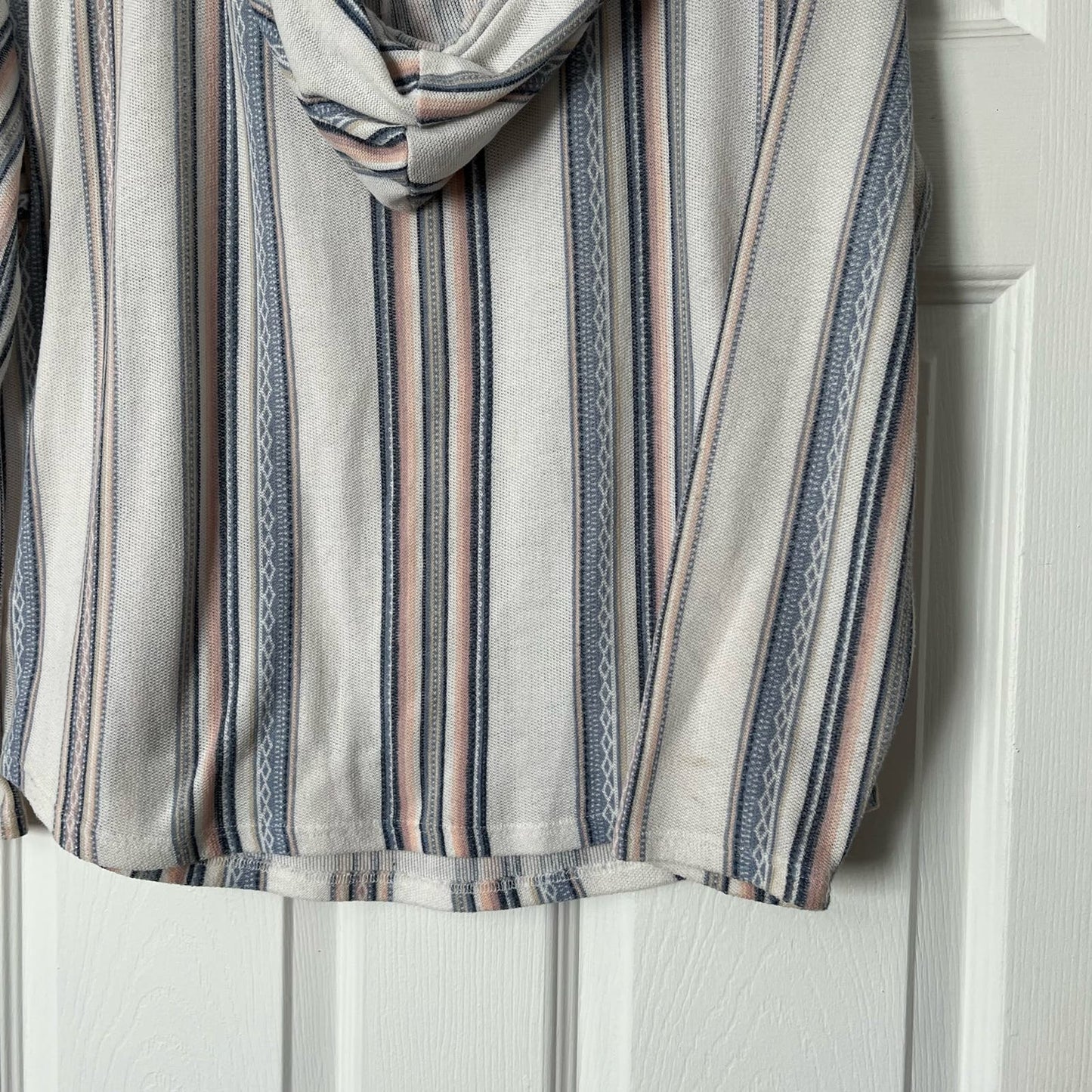 Wallflower Hooded Thin Striped Sweater - Size L