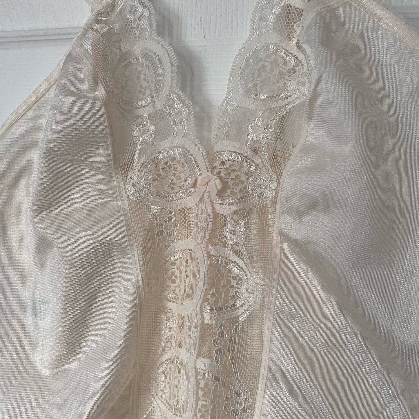 V-Neck Lace Inset Bodysuit - Size 10/12