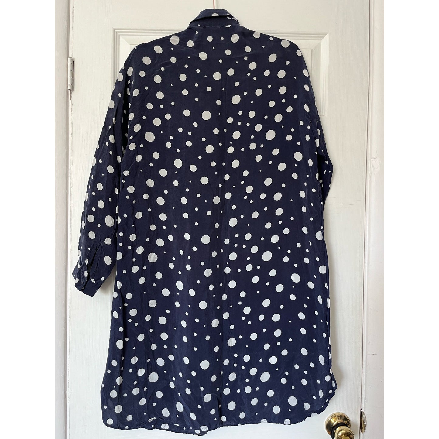 Zara Trafaluc Button-Down Polka Dot Shirt Dress - Size S