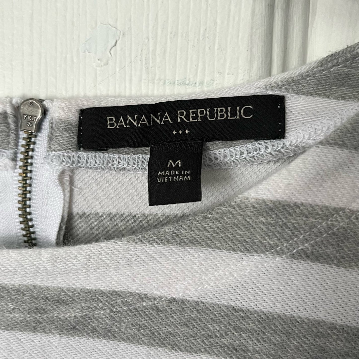 Banana Republic Striped Back-Zip Knit Top - Size M