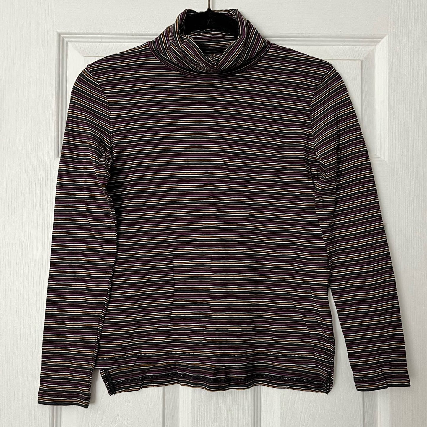Madewell Striped Mock Neck Tee - Size XXS