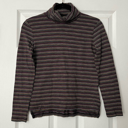 Madewell Striped Mock Neck Tee - Size XXS