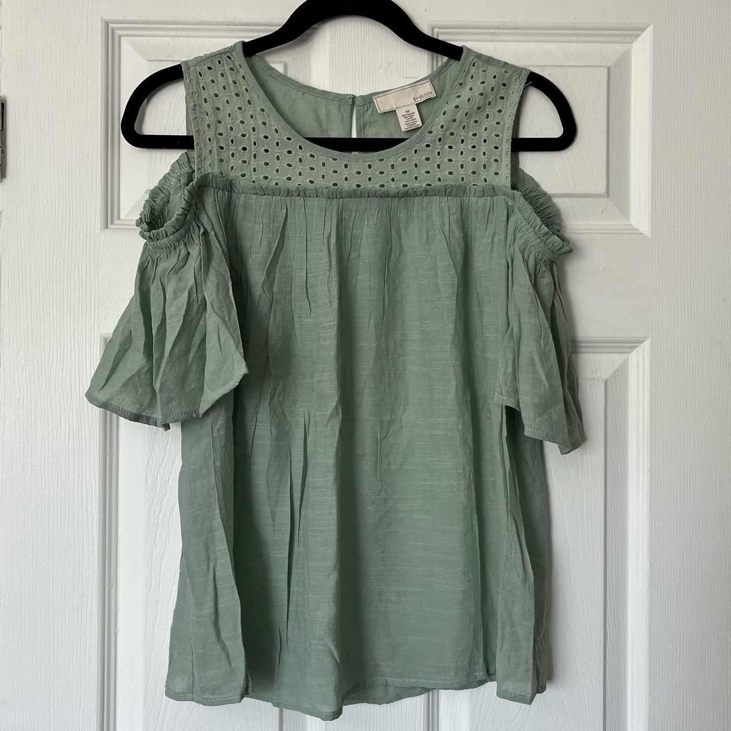 By Design Eyelet Yoke Top - Size XS