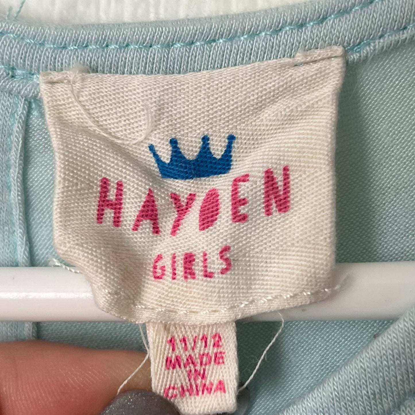 Hayden Girls Eyelet Inset Dress - Size 11/12