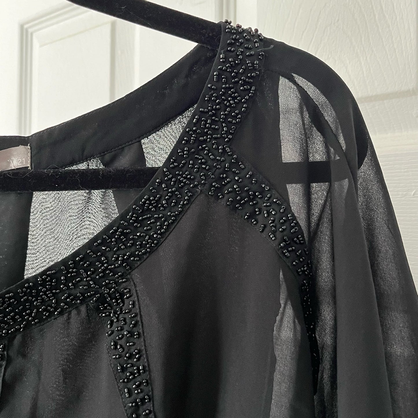 Love21 Beaded Mesh Top - Size S