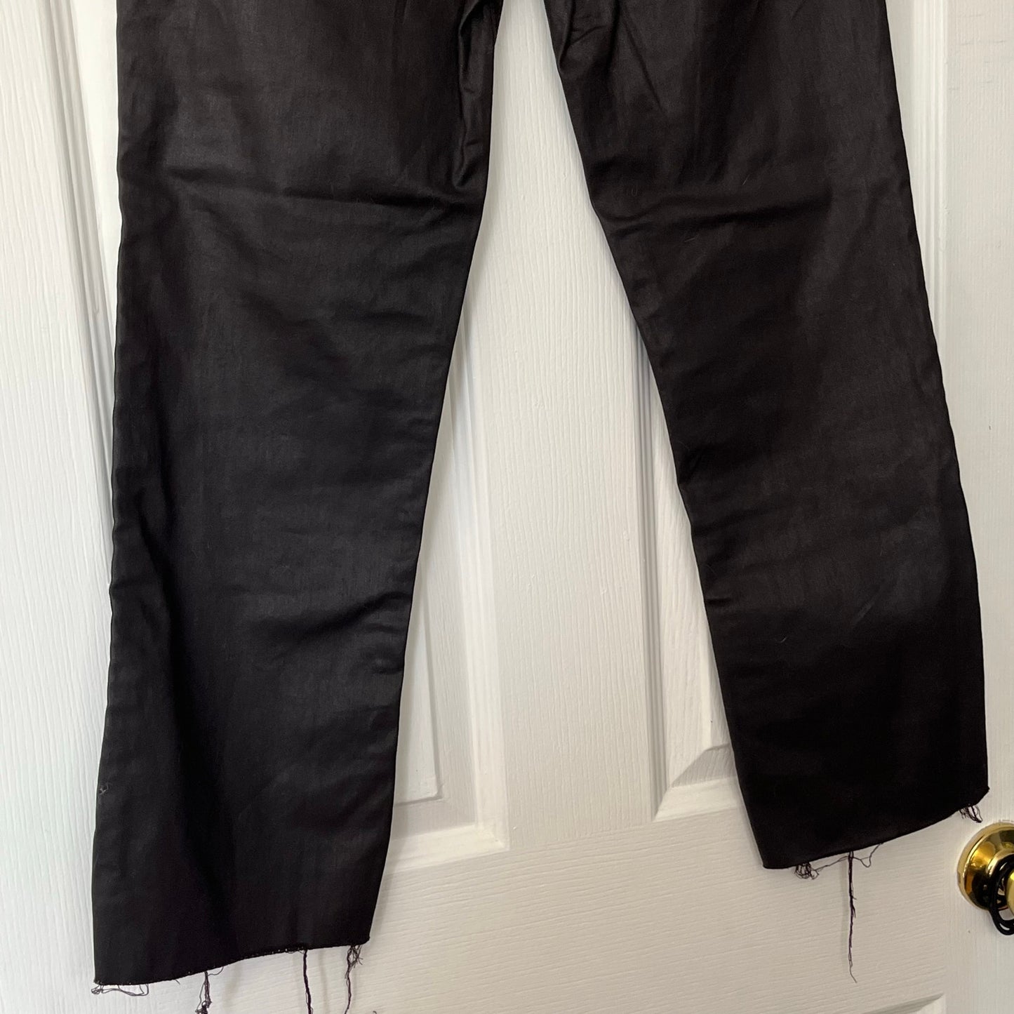 Zara The Dreed Flare Raw-Hem Coated Jeans - Size 8