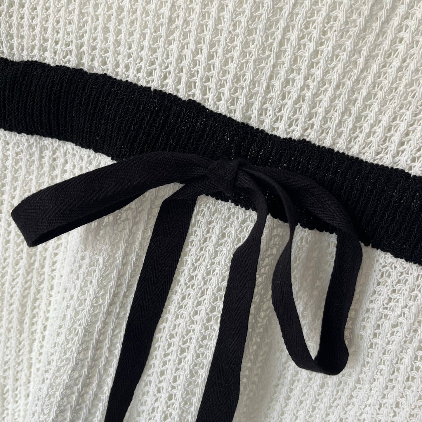 Zara Open Knit Tie-Waist Sweater - Size S
