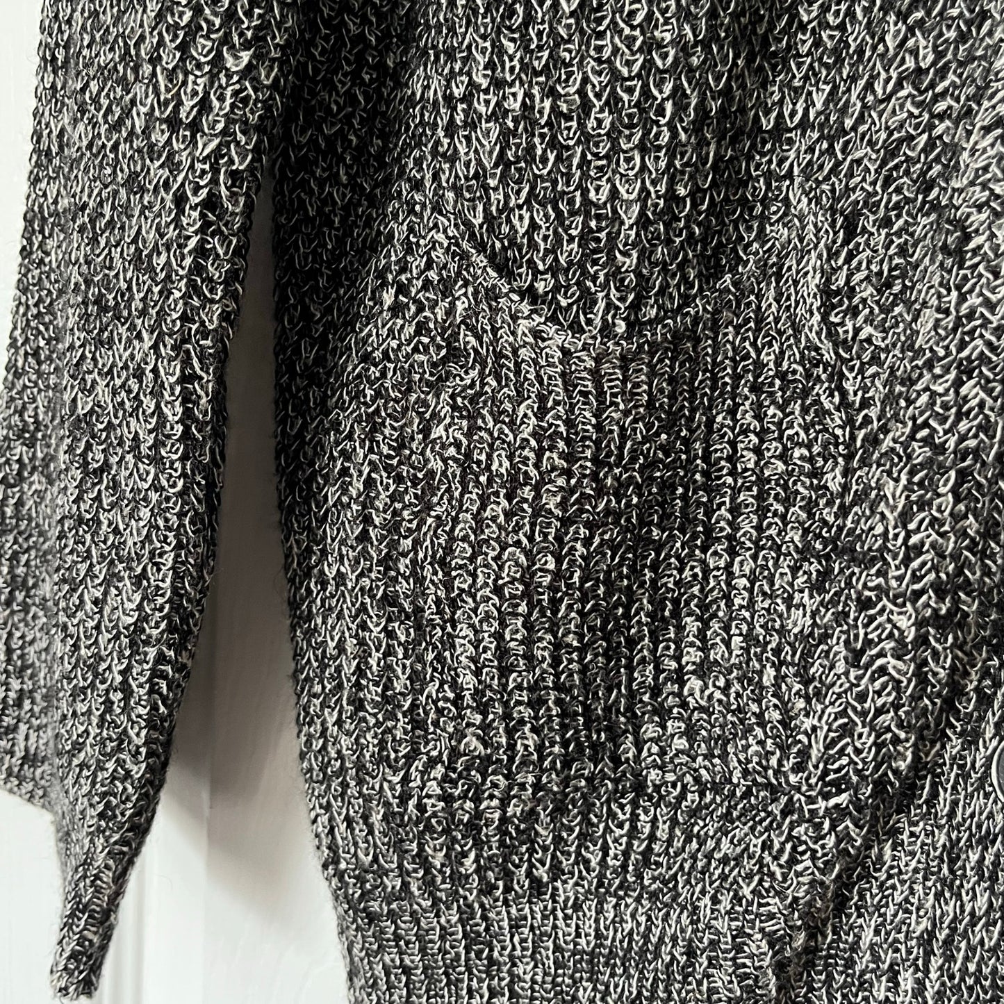 Marled Loose Knit Linen Blend Cardigan - Size M