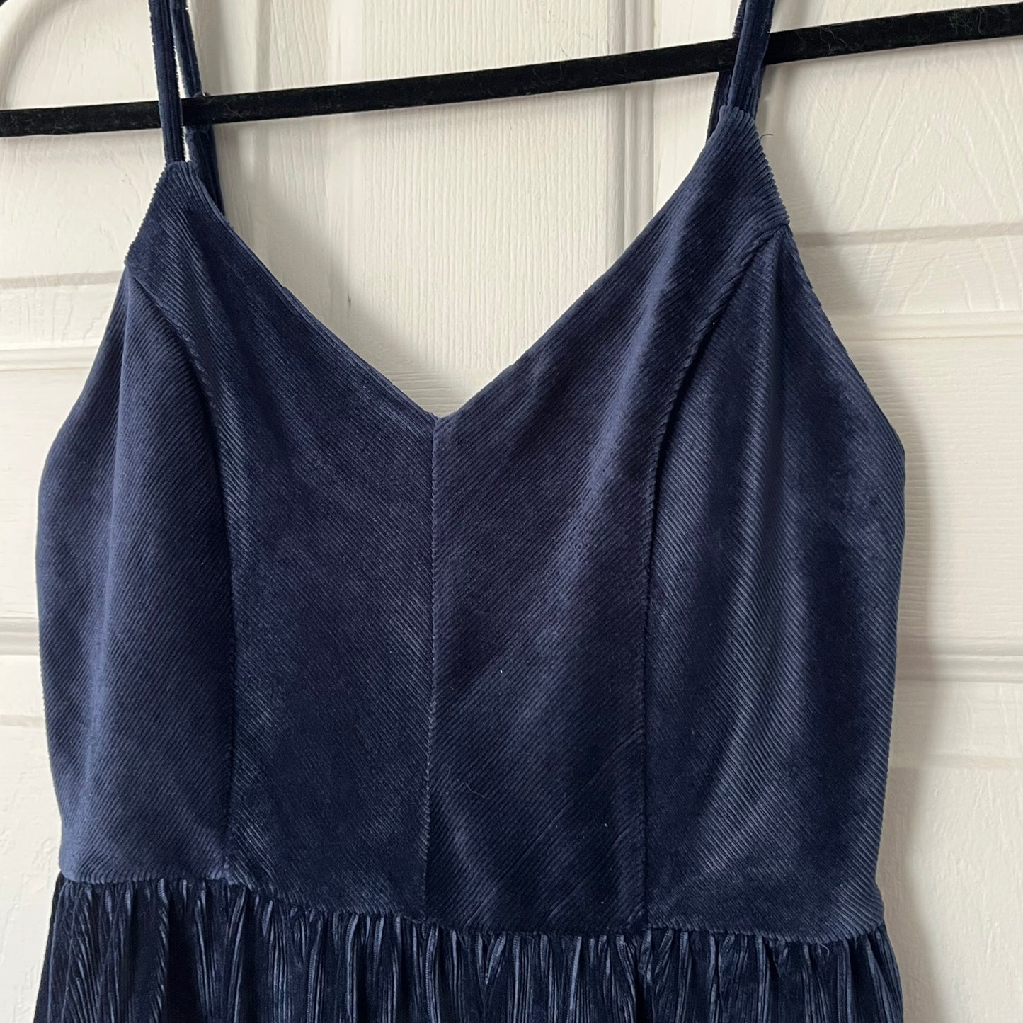 Good Luck Gem Ribbed Velveteen A-Line Dress - Size M