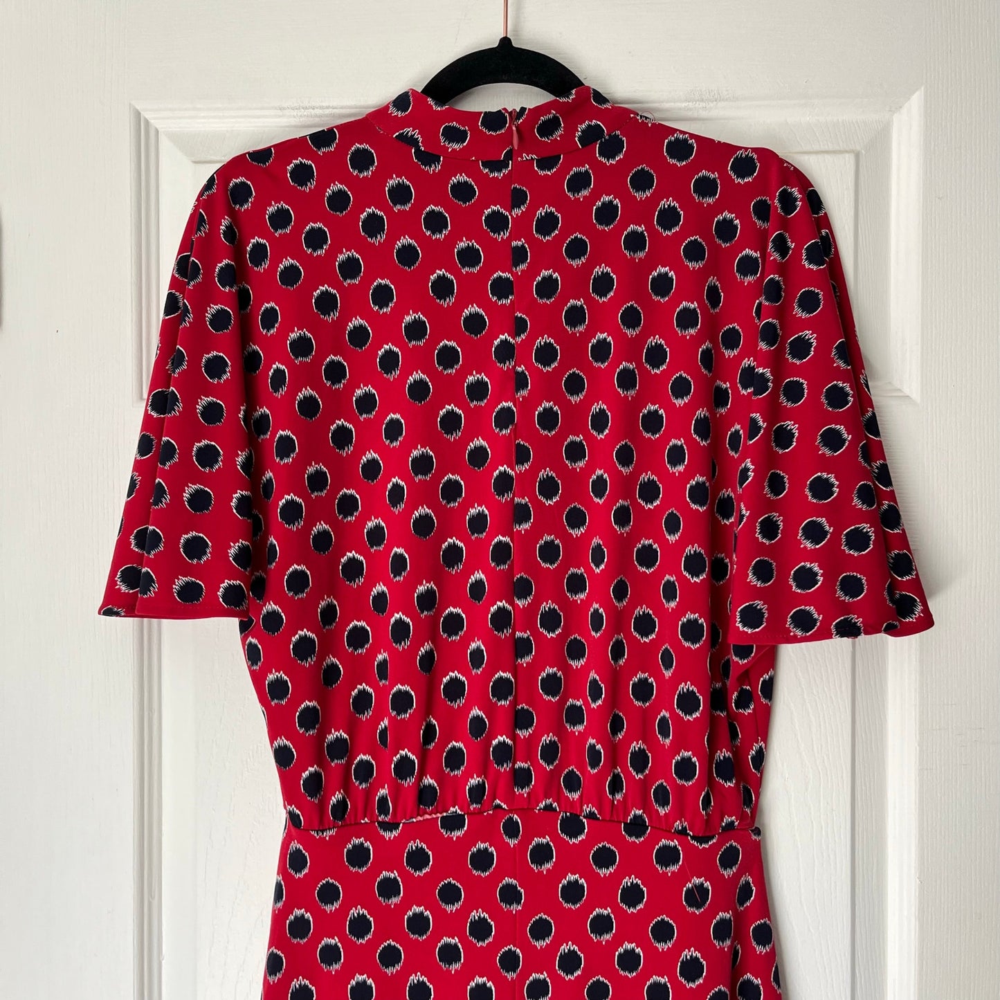 MNG Basics Dolman Sleeve Polka Dot Dress - Size S