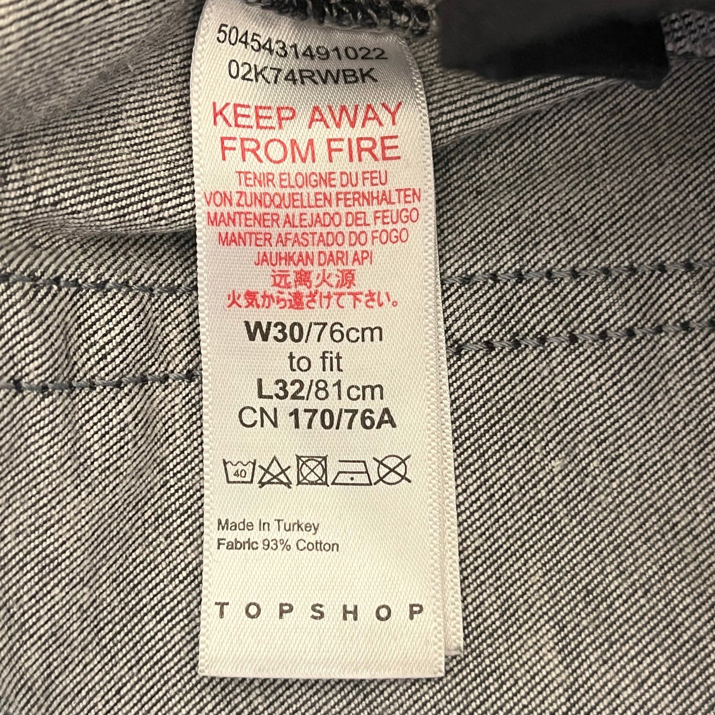 Topshop Jamie Distressed Skinny Jeans - Size 30*