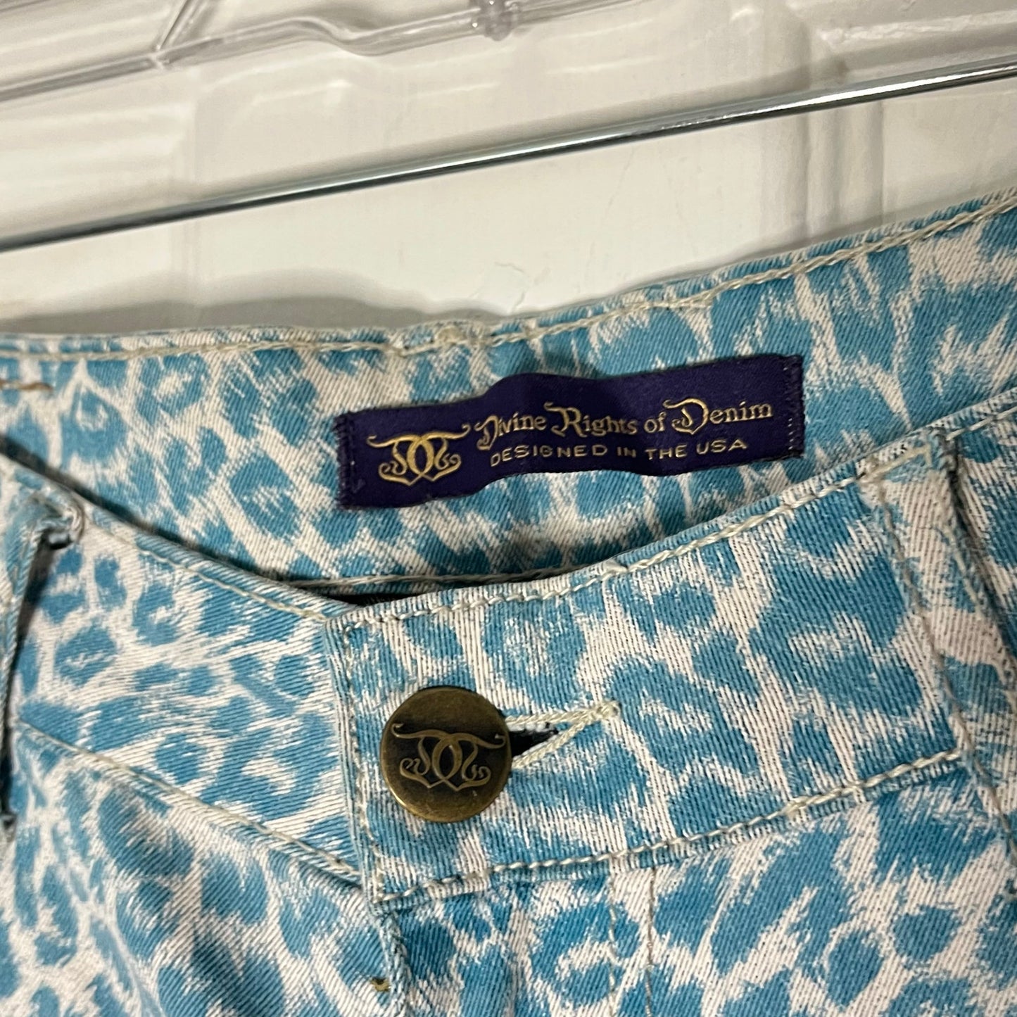 Divine Rights of Denim Leopard Print Skinny Jeans - Size 28