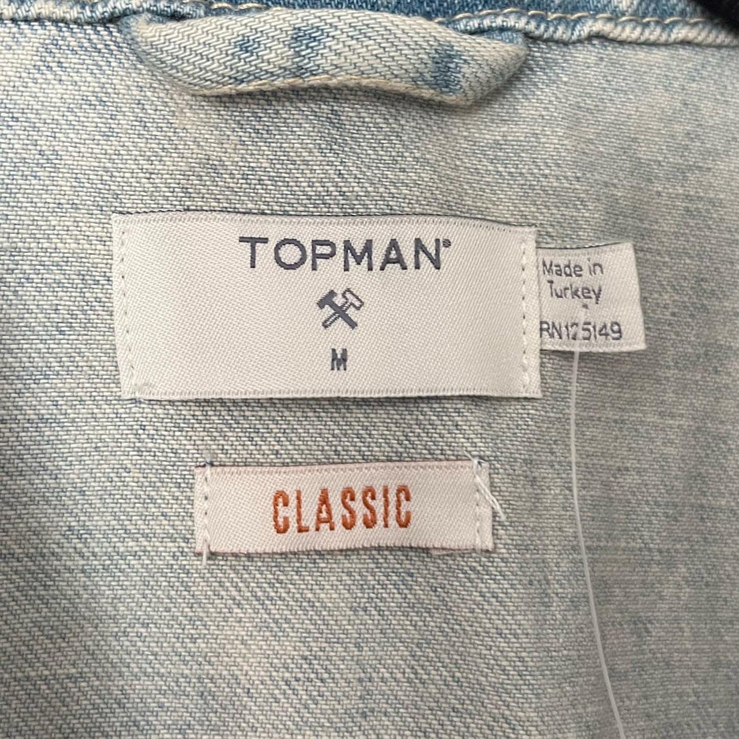Topman Distressed Denim Jacket - Size M - NWT