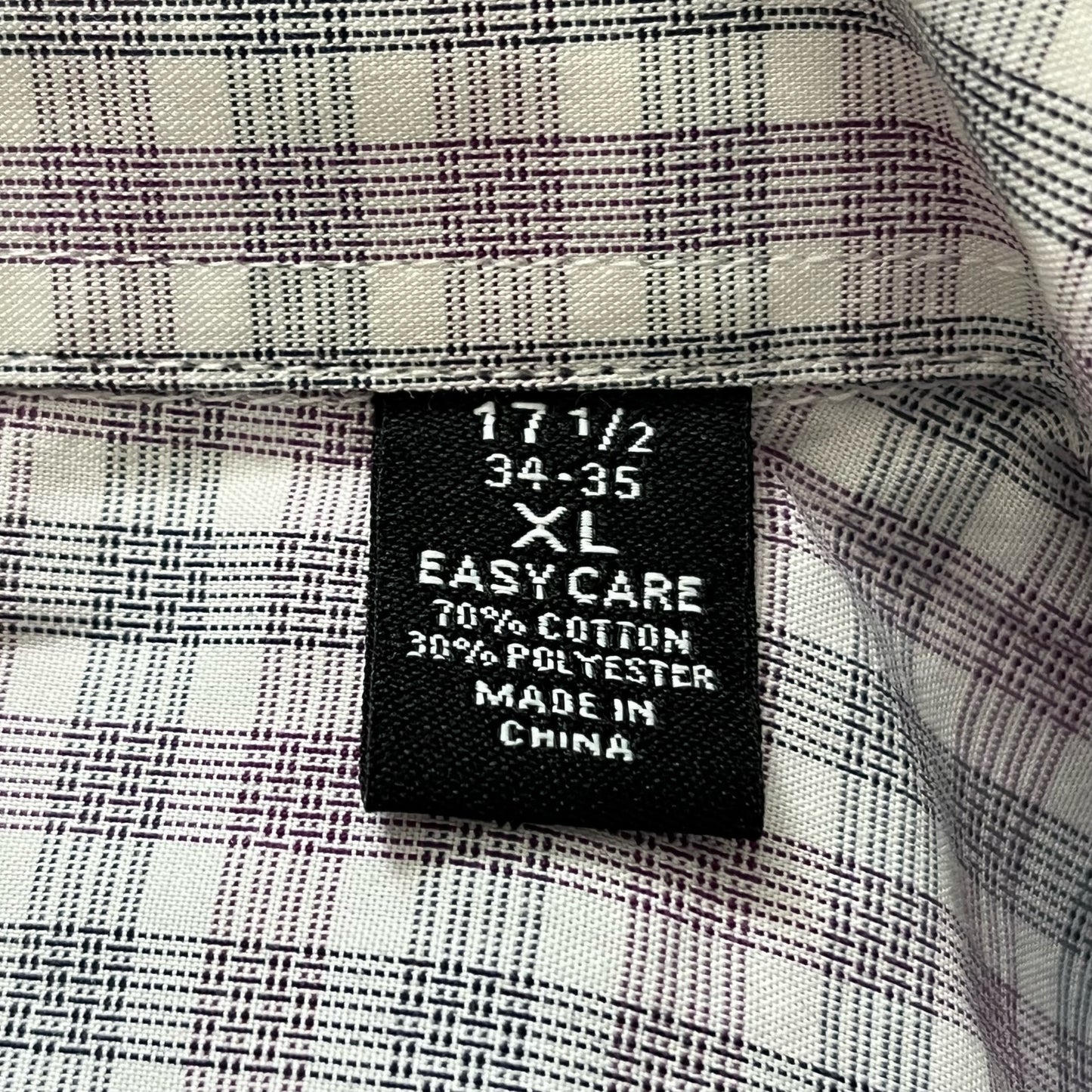Alfani Regular Fit Performance Plaid Button-Down Shirt - Size XL (17 1/2, 34/35)