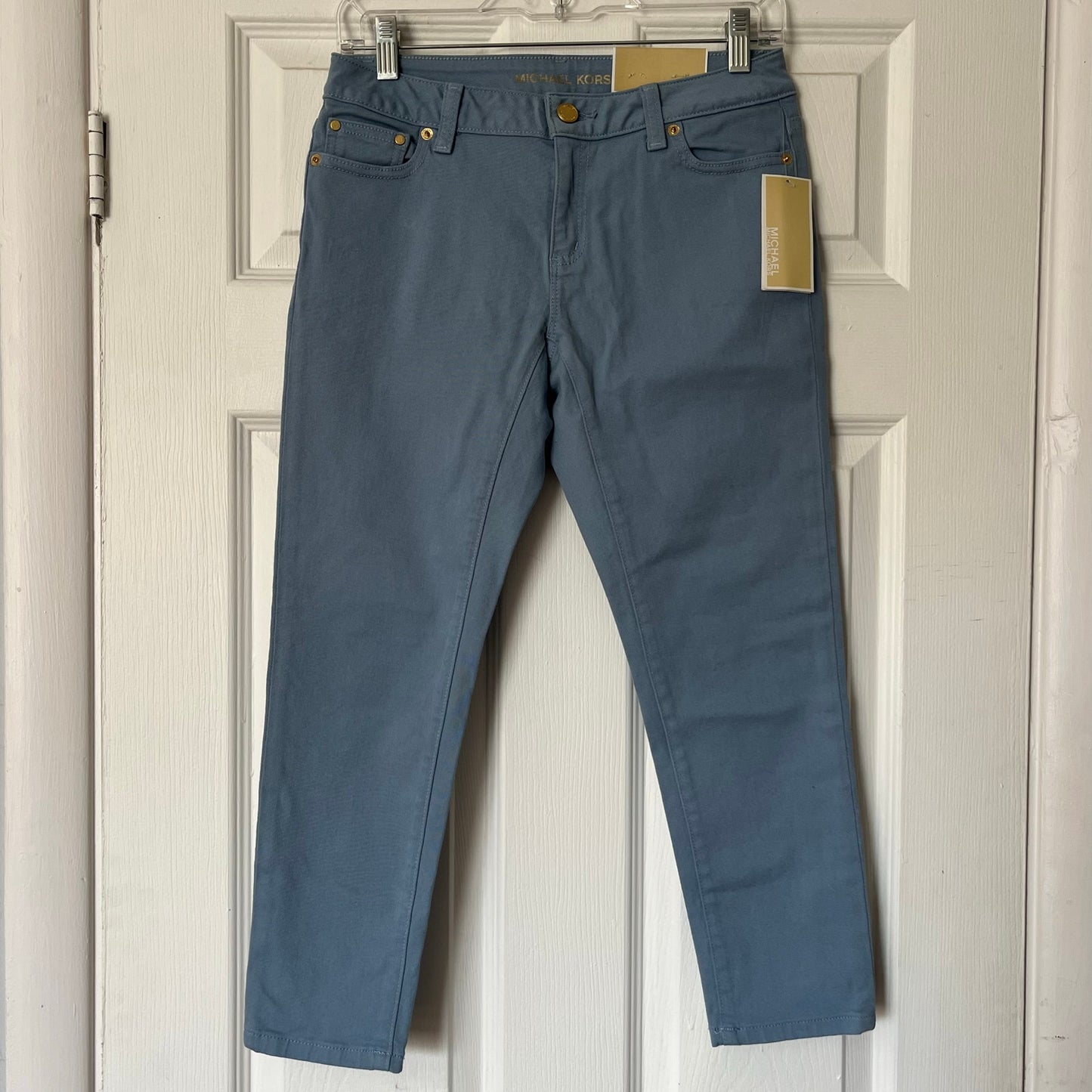 MICHAEL Michael Kors Izzy Cropped Skinny Mid-Rise Cropped Pants - Size 2P - NWT