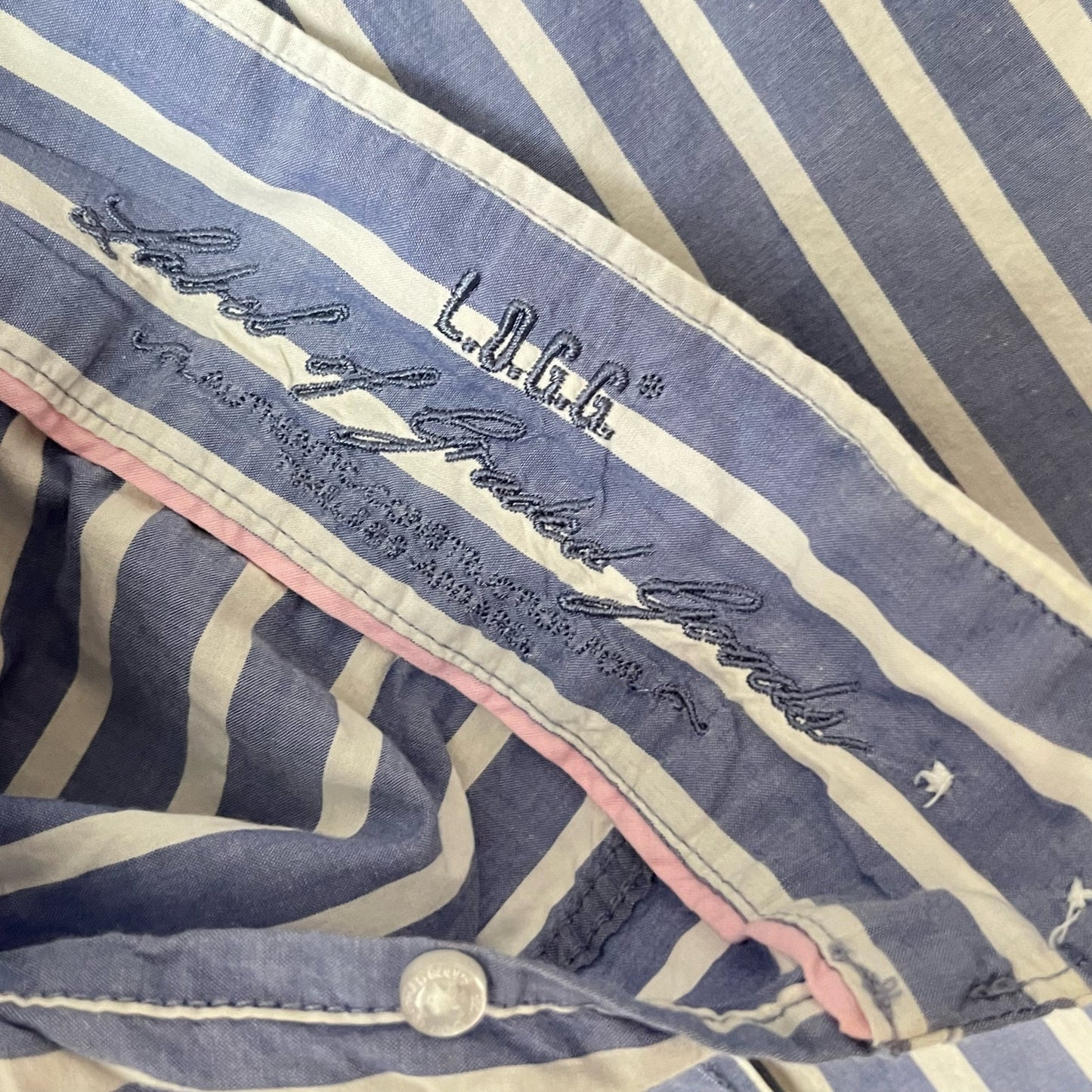 L.O.G.G. by H&M Strlped Button-Down Shirt - Size UNKNOWN