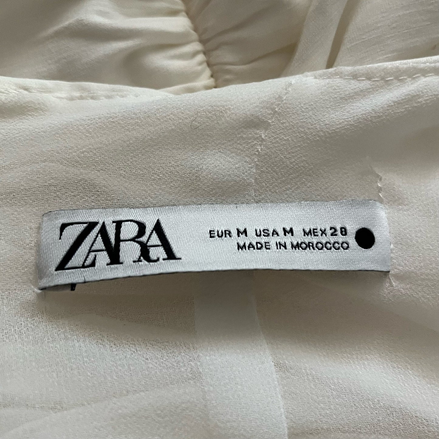 Zara Ruched Ruffled Dress - Size M