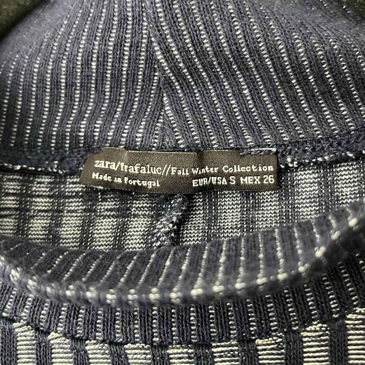 Zara Trafaluc Striped Textured Knit Top - Size S