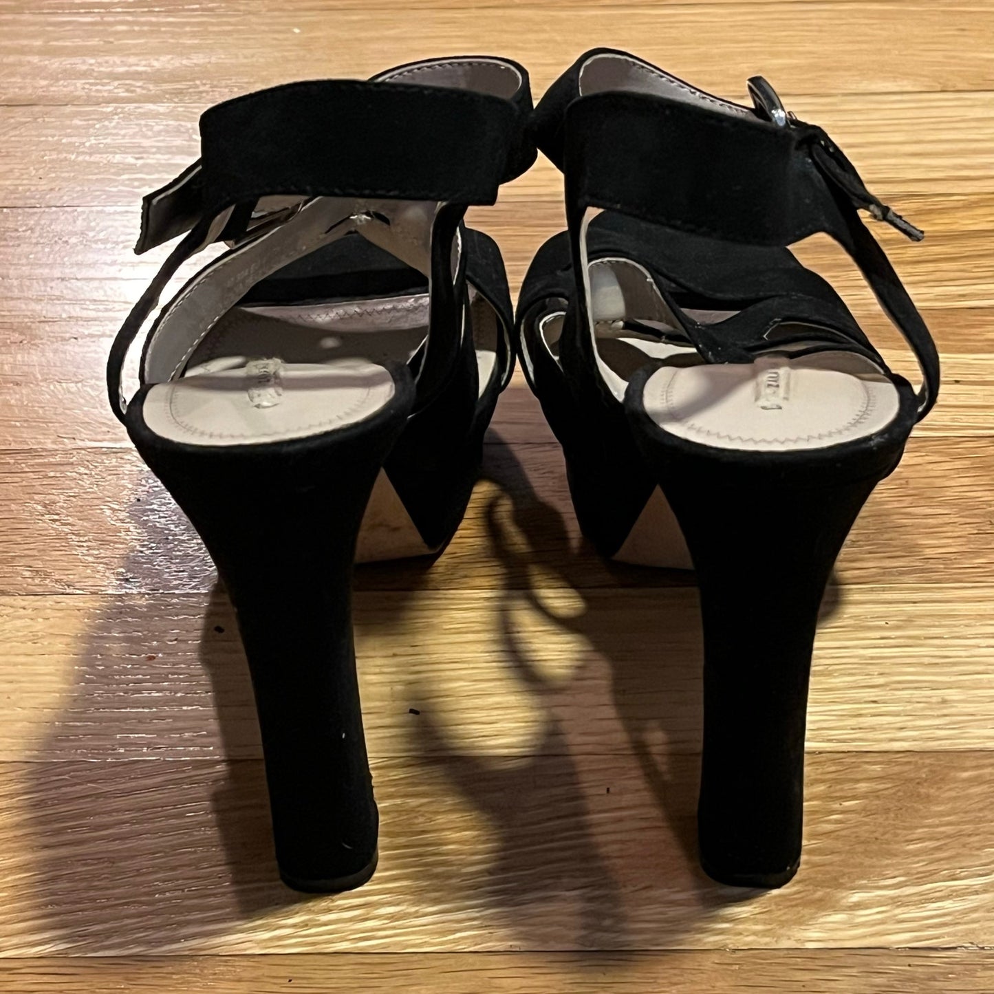 Zara Basic Ankle Strap Block Heels - Size 40