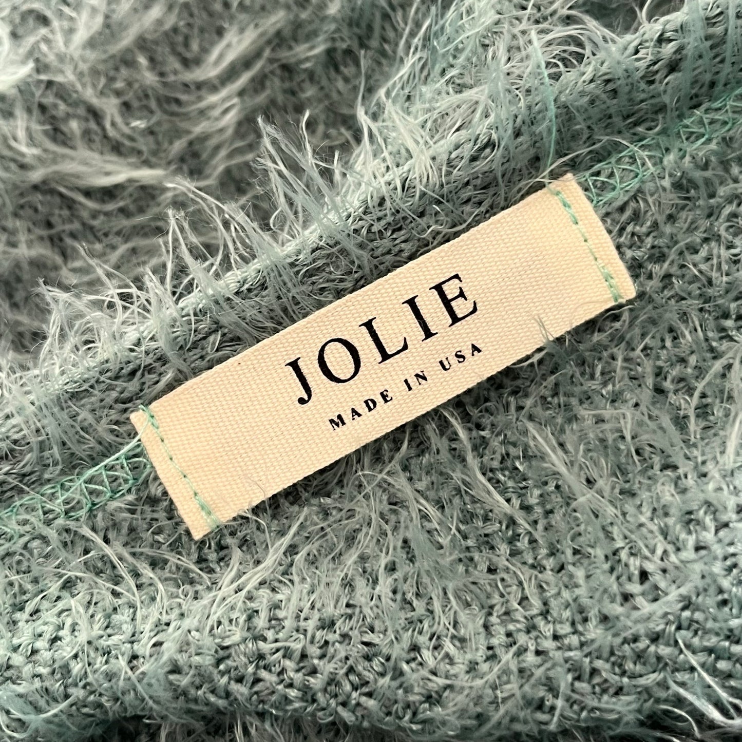 Jolie Fuzzy Double V Neck Sweater - Size S