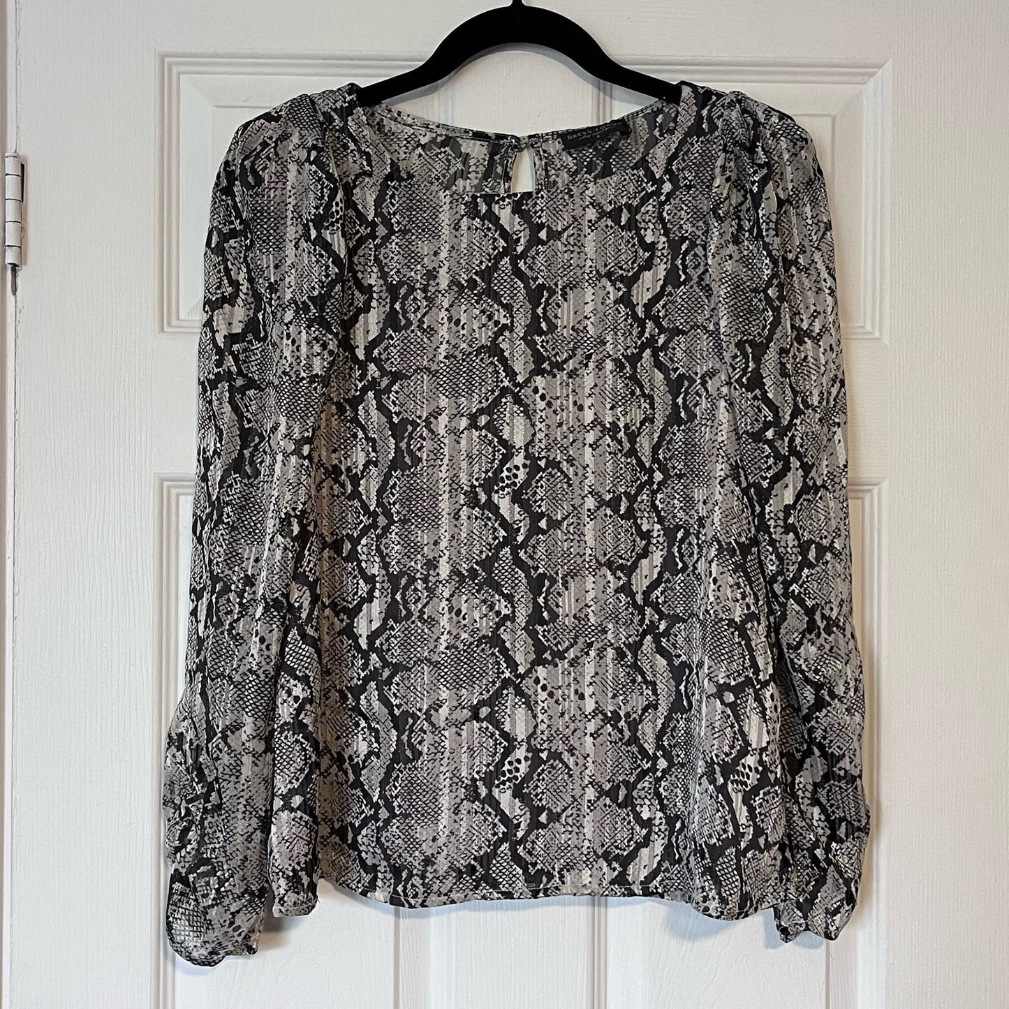 Dress Forum Shadow Stripe Python Print Blouse - Size S