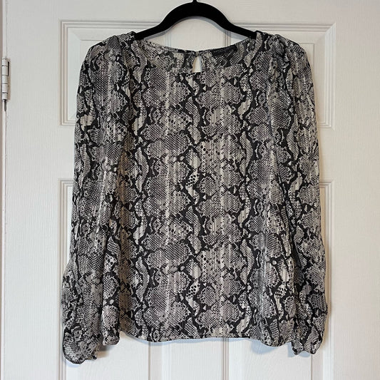 Dress Forum Shadow Stripe Python Print Blouse - Size S