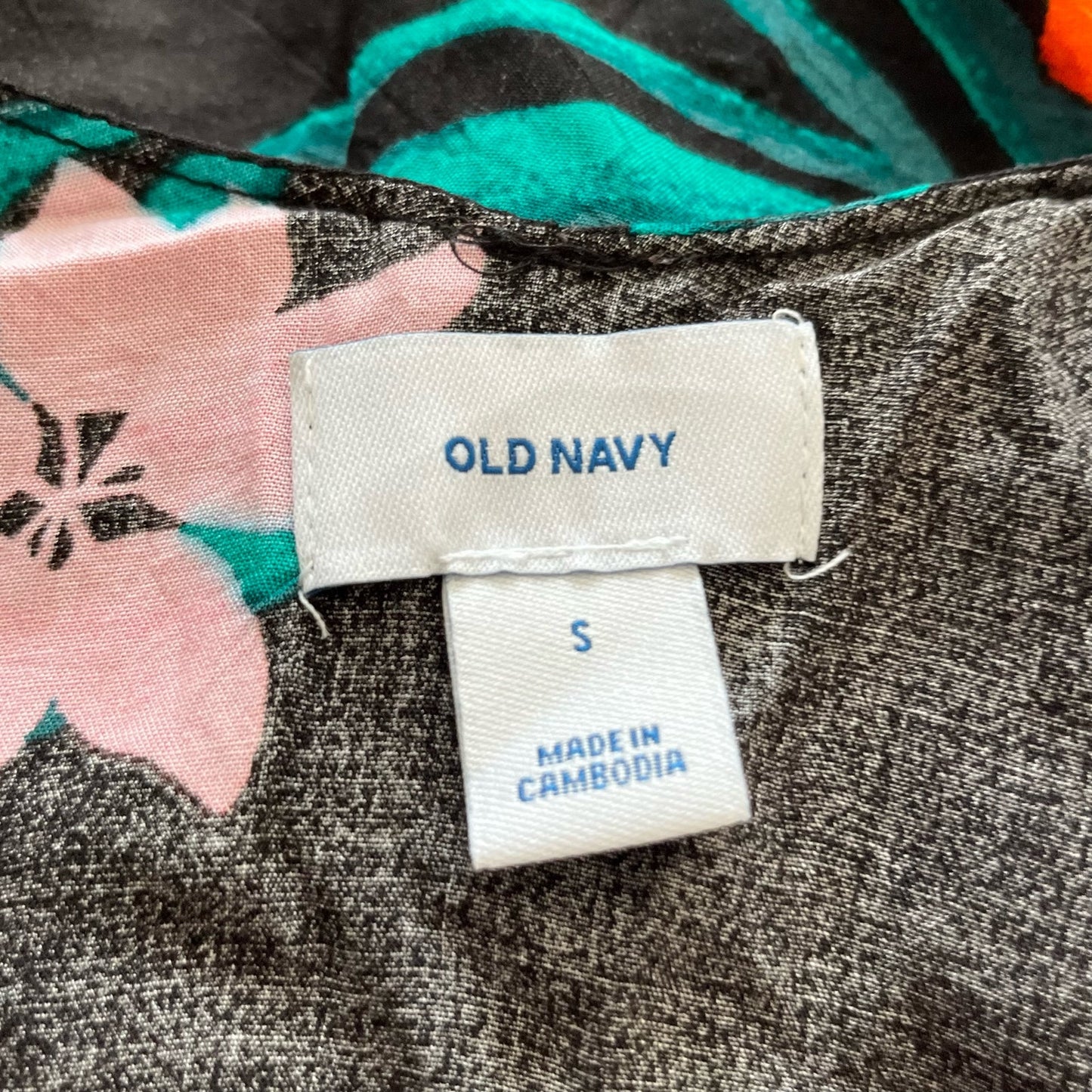 Old Navy Tropical Print Off-Shoulder Ruffle Tank Top - Size S