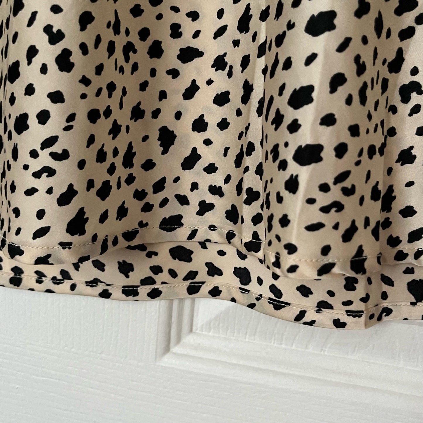 Forever 21 Animal Print Satiny Midi Skirt - Size S