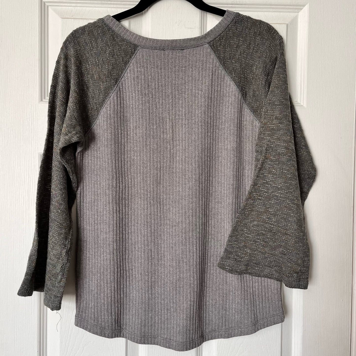 Kori America Ribbed Raglan Knit Top - Size S