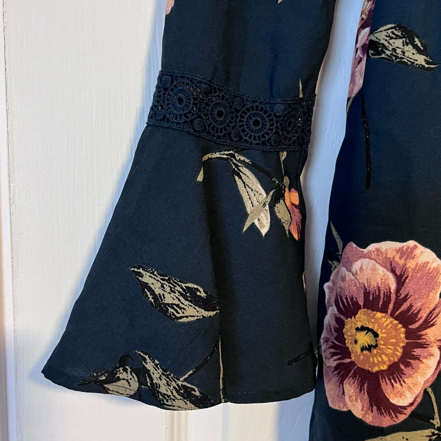 Xhilaration Smocked Long Sleeve Dress - Size XS