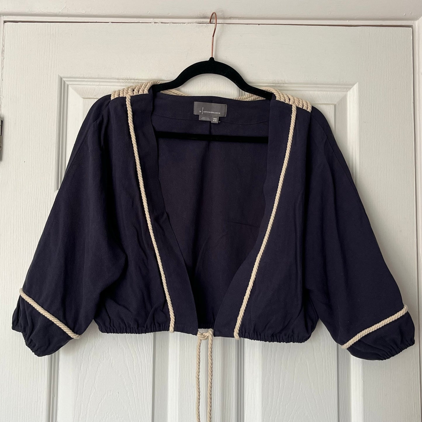 Anthropologie Rope-Trim Shrug - One Size