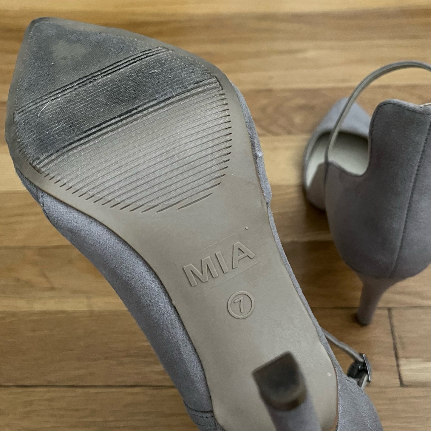 Mia 'Mona' Faux Suede Ankle Strap Pumps - Size 7M