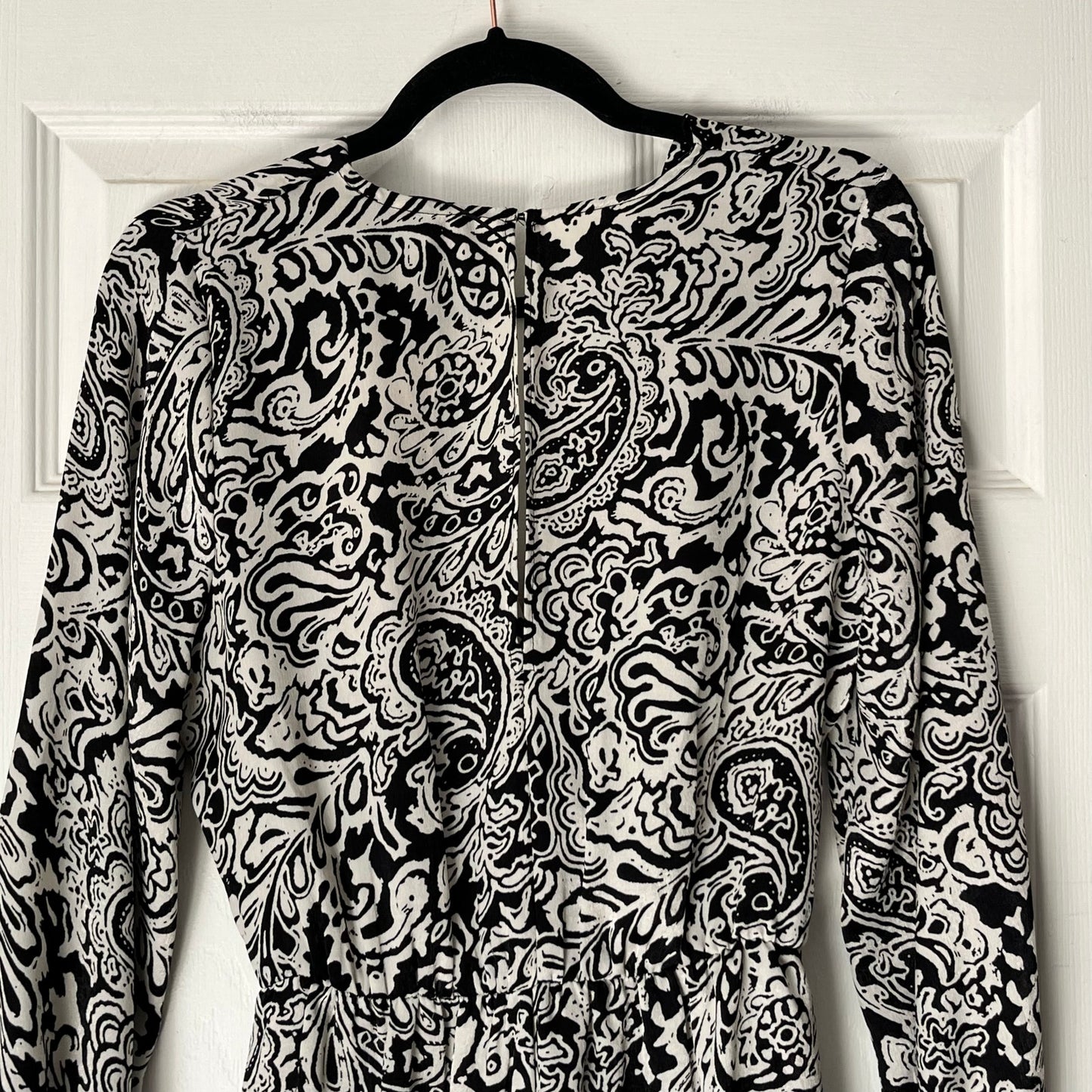 Zara Satin Print Plunge Romper - Size S - NWT