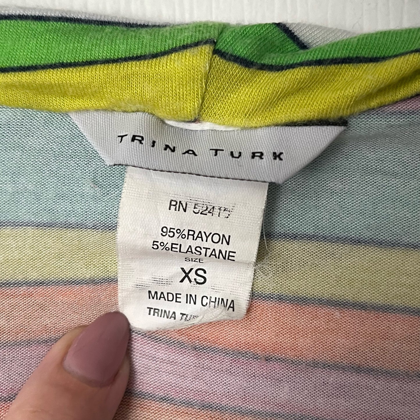 Trina Turk Hooded 3/4 Sleeve Top - Size XS