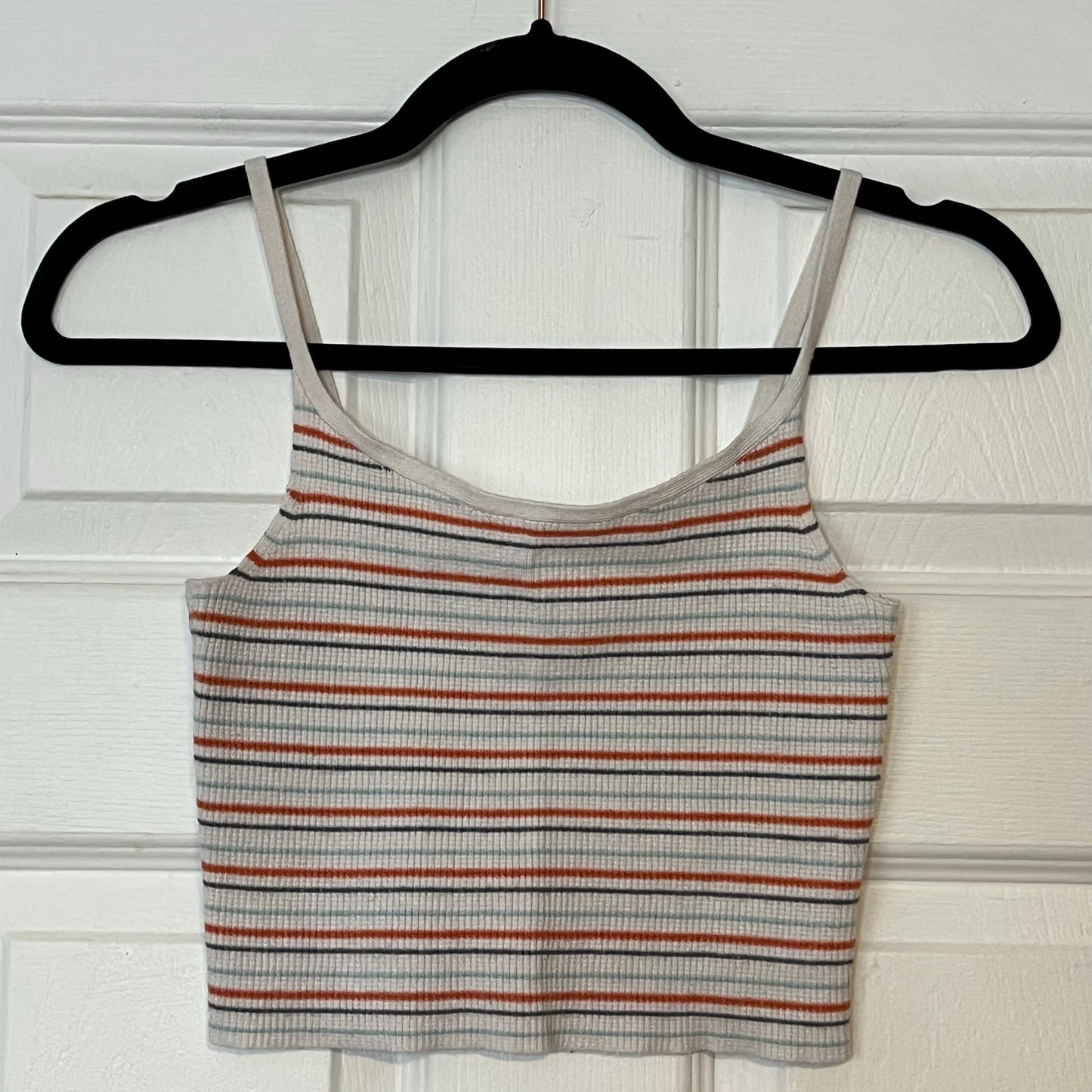 LA Hearts Striped Cropped Knit Tank - Size L
