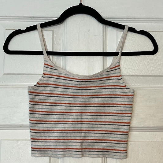 LA Hearts Striped Cropped Knit Tank - Size L