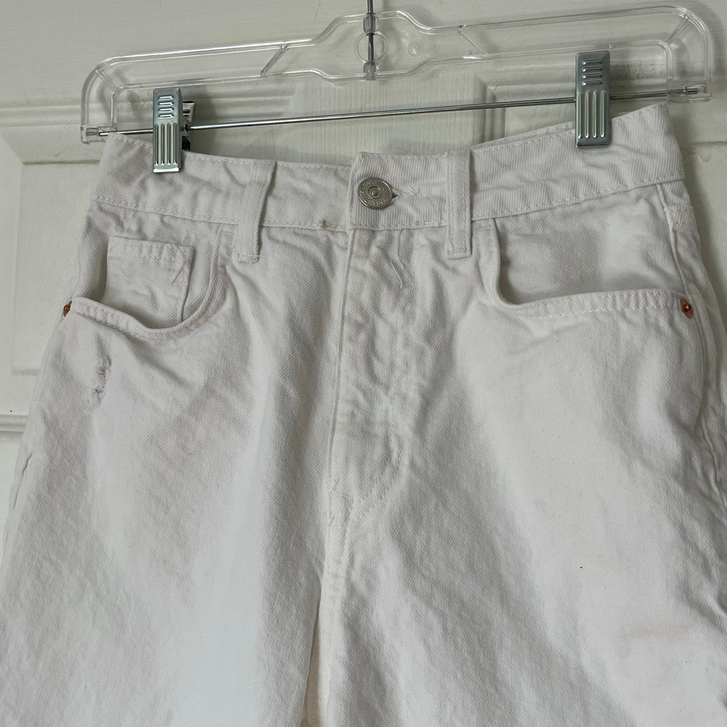 Zara Distressed Tapered Jeans - Size 4