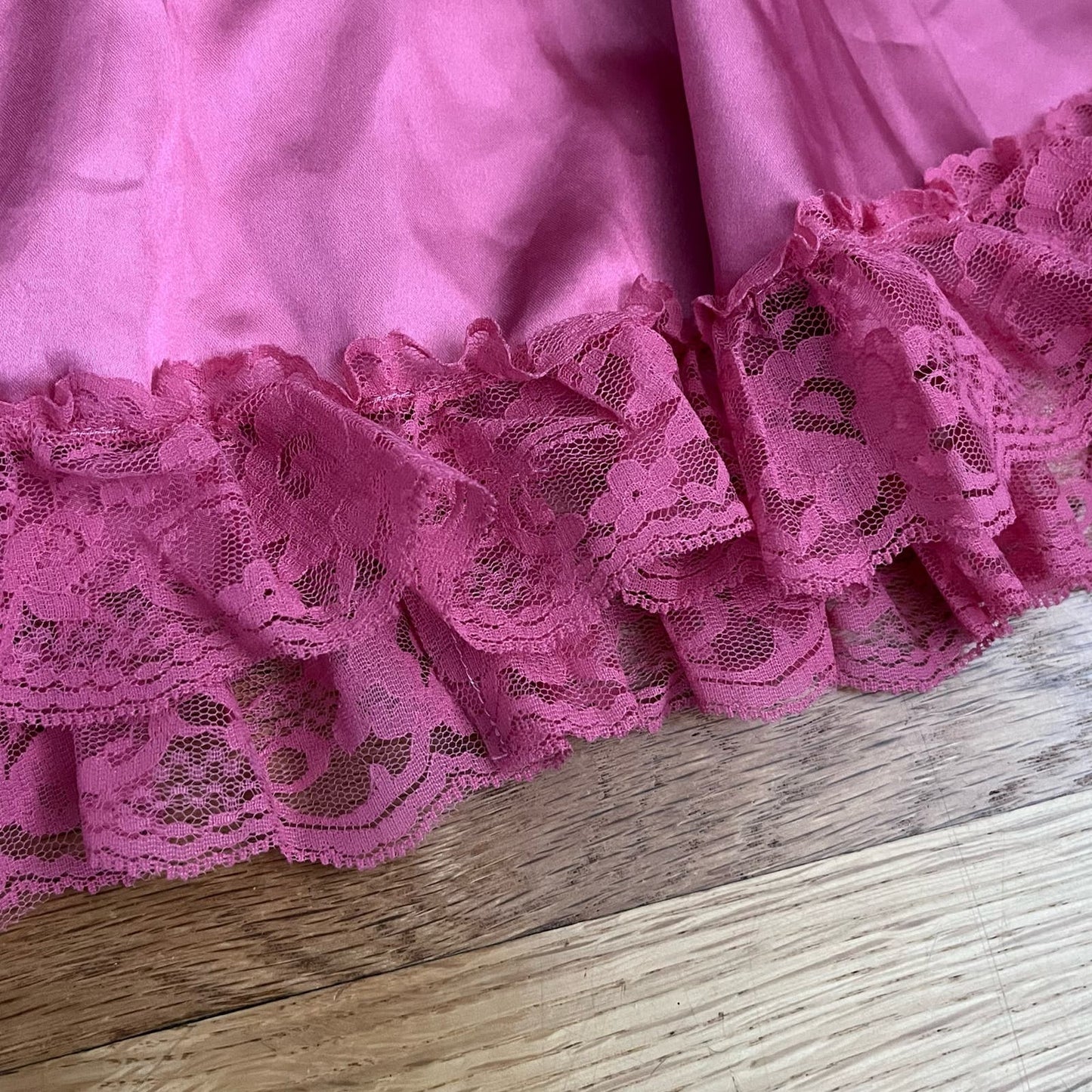 Lace Trim Satin Tutu Skirt - Size UNKNOWN
