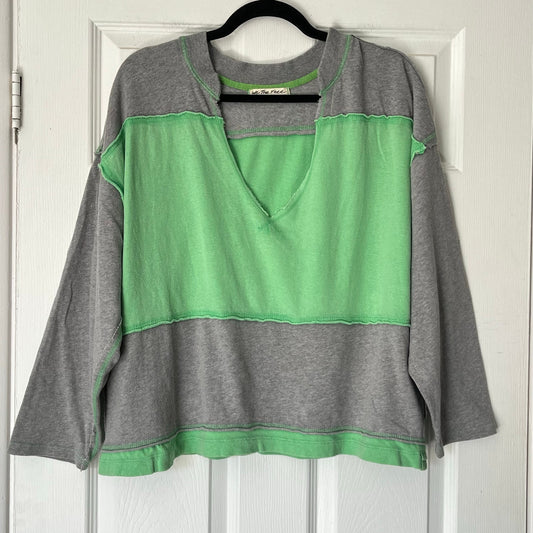 Free People We the Free Raw-Edge Striped Top - Size S