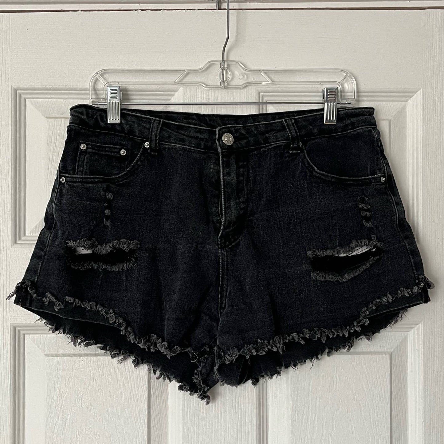 Jeans Distressed Cutoff Shorts - Size L