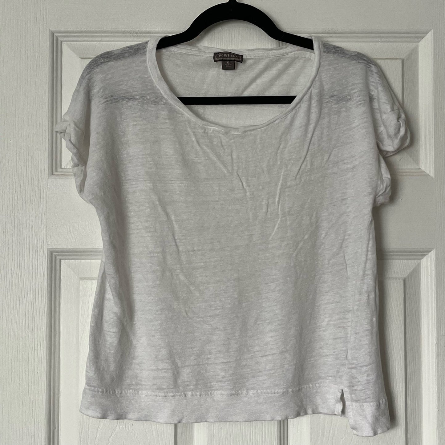 J. Crew Point Sur Linen Rolled-Sleeve Tee - Size S