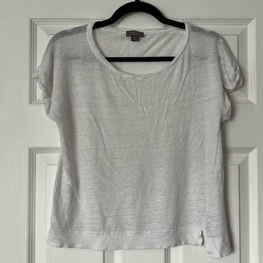 J. Crew Point Sur Linen Rolled-Sleeve Tee - Size S