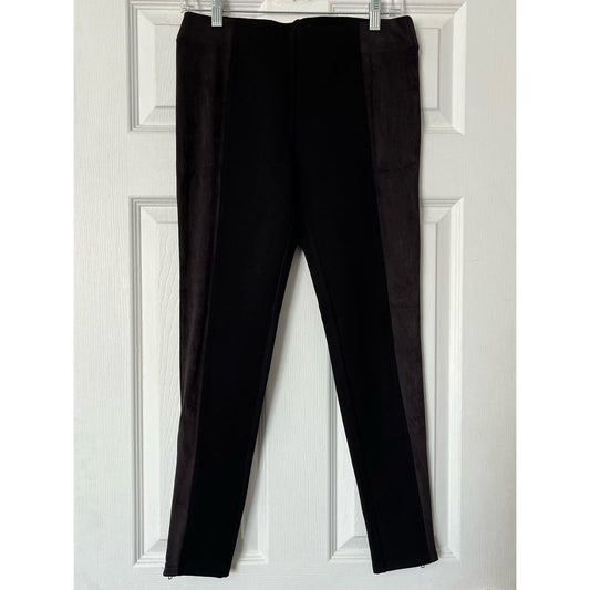 Nordstrom Sueded Panel Leggings w/Ankle Zip - Size M