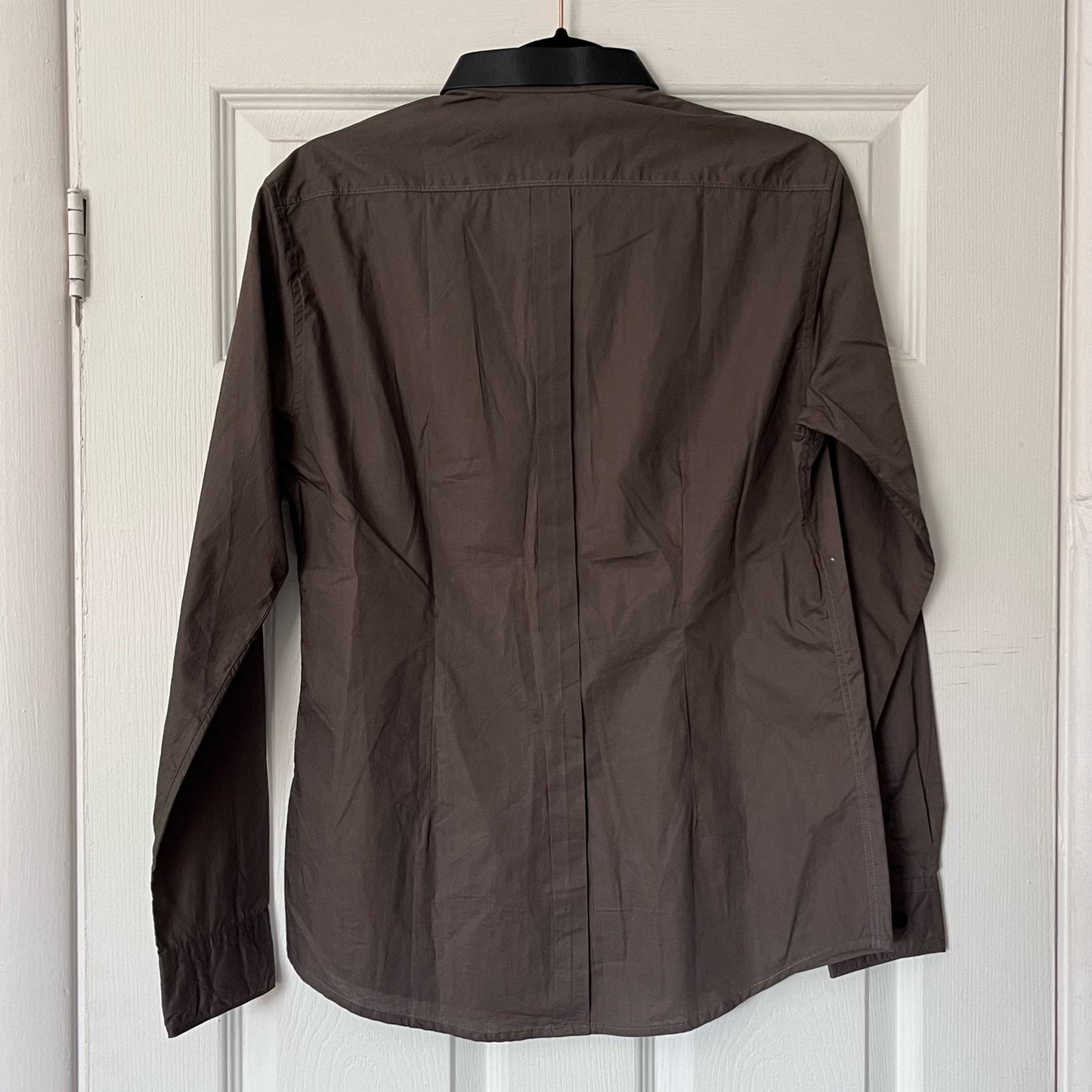 Jill Stuart Faux Leather Accent Button-Down Shirt - Size M